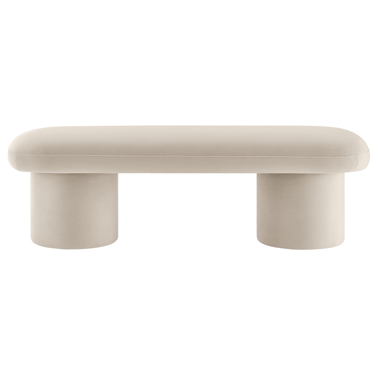 Modway - Orla Performance Velvet Bench by Modway  Living Room Benches and Stools Brown - EEI-7083-ALM