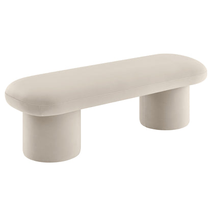 Modway - Orla Performance Velvet Bench by Modway  Living Room Benches and Stools Brown - EEI-7083-ALM