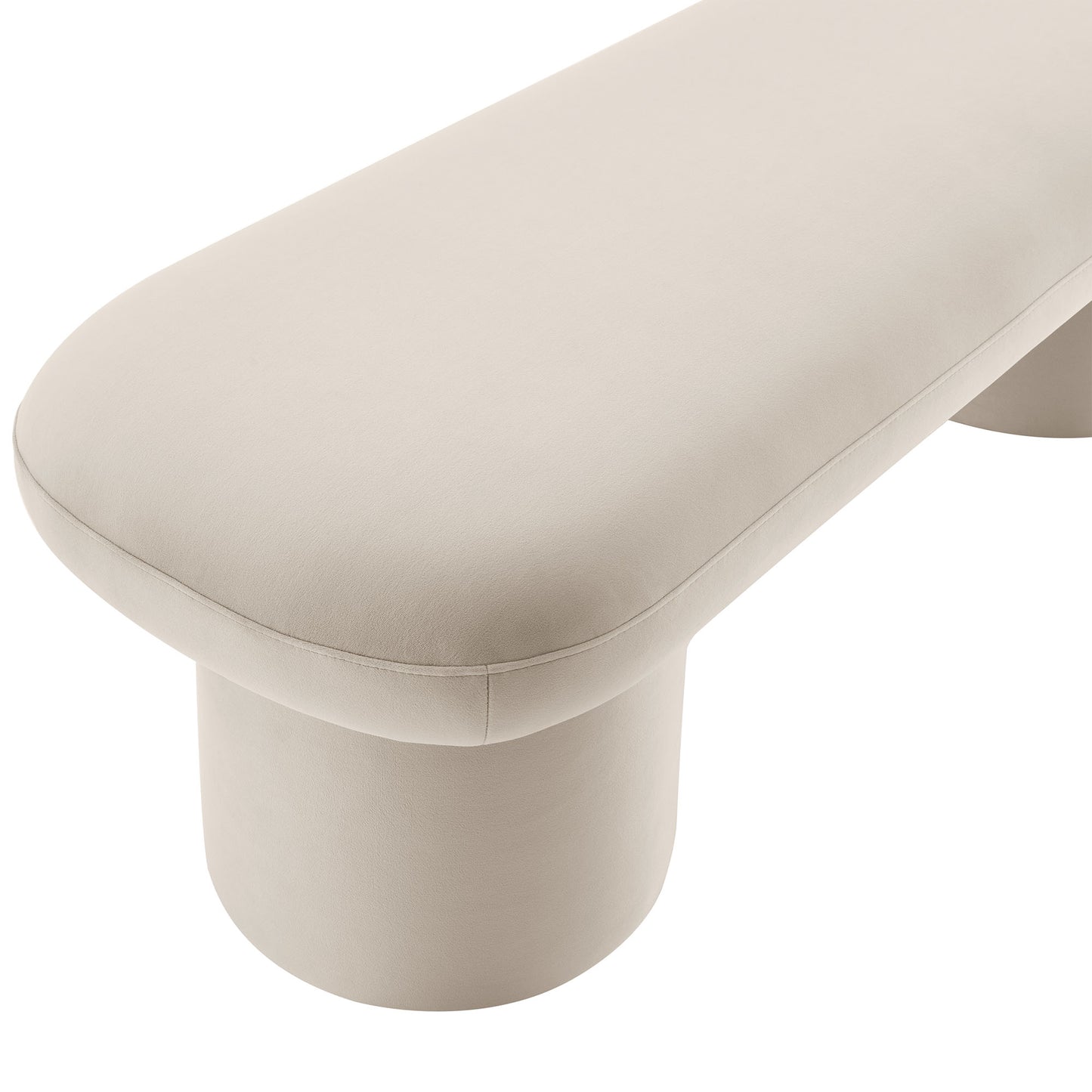 Modway - Orla Performance Velvet Bench by Modway  Living Room Benches and Stools Brown - EEI-7083-ALM