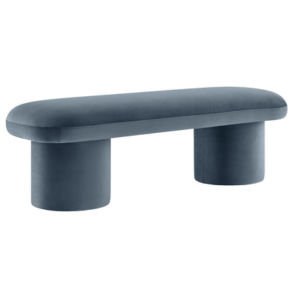 Modway - Orla Performance Velvet Bench by Modway  Living Room Benches and Stools Blue - EEI-7083-CAB