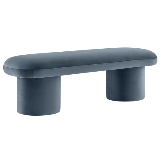 Modway - Orla Performance Velvet Bench by Modway  Living Room Benches and Stools Blue - EEI-7083-CAB
