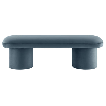Modway - Orla Performance Velvet Bench by Modway  Living Room Benches and Stools Blue - EEI-7083-CAB