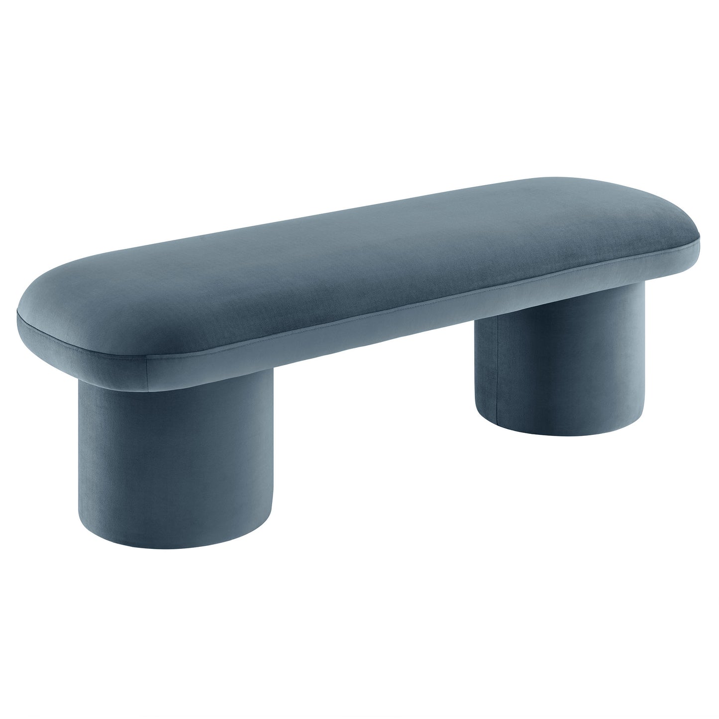 Modway - Orla Performance Velvet Bench by Modway  Living Room Benches and Stools Blue - EEI-7083-CAB