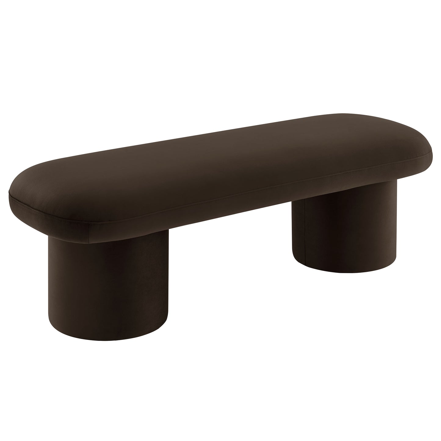 Modway - Orla Performance Velvet Bench by Modway  Living Room Benches and Stools Brown - EEI-7083-CHB