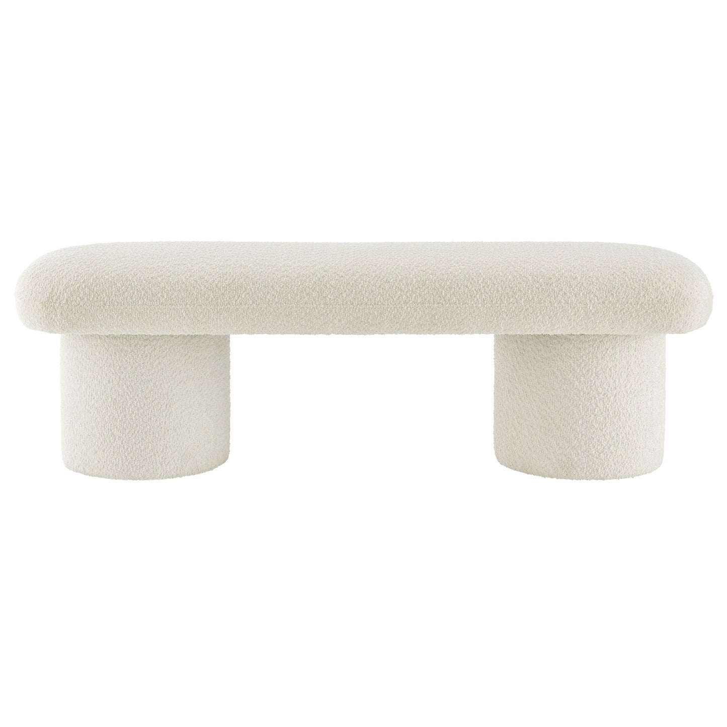 Modway - Orla Chenille Upholstered Bench by Modway  Living Room Benches and Stools White - EEI-7084-CRE