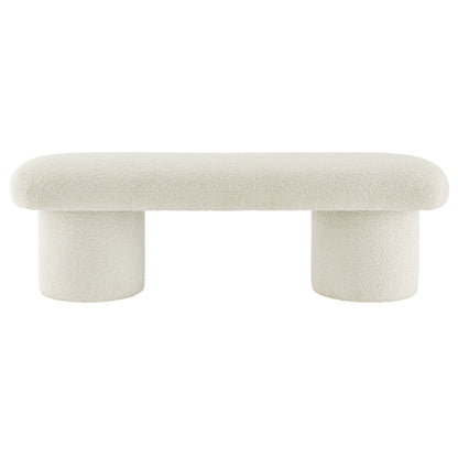 Modway - Orla Chenille Upholstered Bench by Modway  Living Room Benches and Stools White - EEI-7084-CRE