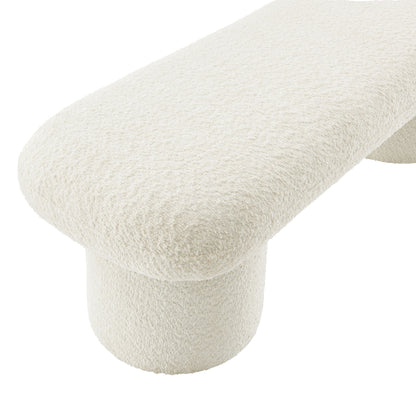 Modway - Orla Chenille Upholstered Bench by Modway  Living Room Benches and Stools White - EEI-7084-CRE