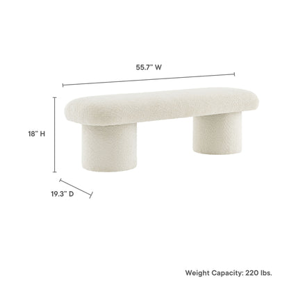 Modway - Orla Chenille Upholstered Bench by Modway  Living Room Benches and Stools White - EEI-7084-CRE