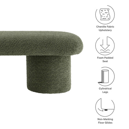 Modway - Orla Chenille Upholstered Bench by Modway  Living Room Benches and Stools Green - EEI-7084-SGE