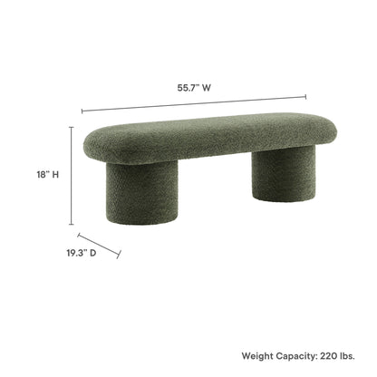Modway - Orla Chenille Upholstered Bench by Modway  Living Room Benches and Stools Green - EEI-7084-SGE