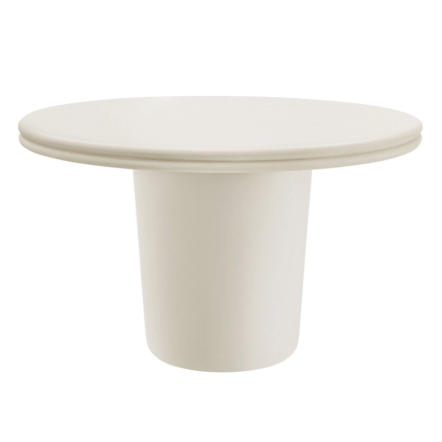 Modway - Brion 48" Indoor - Outdoor Patio Concrete Round Dining Table by Modway  Outdoor Furniture Bar and Dining White - EEI-7087-WHI