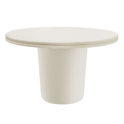 Modway - Brion 48" Indoor - Outdoor Patio Concrete Round Dining Table by Modway  Outdoor Furniture Bar and Dining White - EEI-7087-WHI