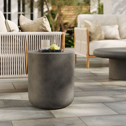 Modway - Brion Indoor - Outdoor Patio Concrete Stool by Modway  Outdoor Furniture Bar and Dining Gray - EEI-7088-GRY