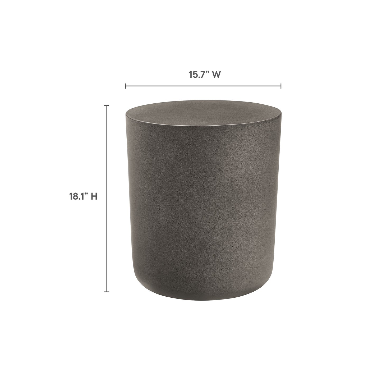 Modway - Brion Indoor - Outdoor Patio Concrete Stool by Modway  Outdoor Furniture Bar and Dining Gray - EEI-7088-GRY
