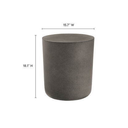 Modway - Brion Indoor - Outdoor Patio Concrete Stool by Modway  Outdoor Furniture Bar and Dining Gray - EEI-7088-GRY