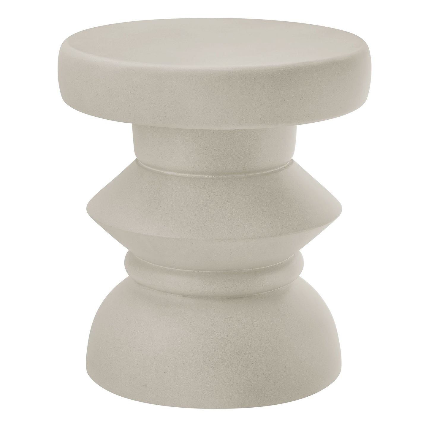 Modway - Terza Indoor - Outdoor Patio Concrete Side Table by Modway  Living Room Tables Gray - EEI-7090-LGR