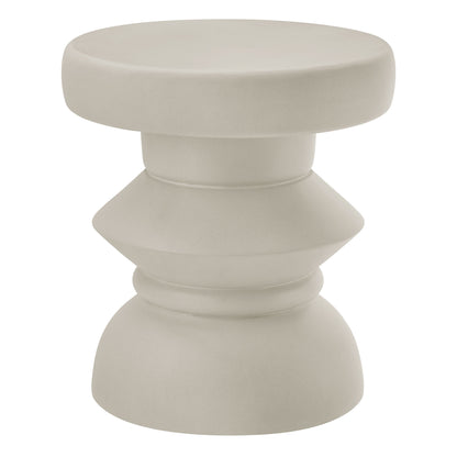 Modway - Terza Indoor - Outdoor Patio Concrete Side Table by Modway  Living Room Tables Gray - EEI-7090-LGR