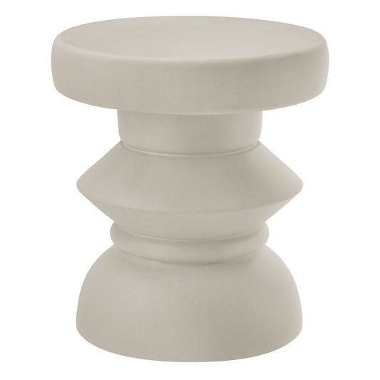 Modway - Terza Indoor - Outdoor Patio Concrete Side Table by Modway  Living Room Tables Gray - EEI-7090-LGR