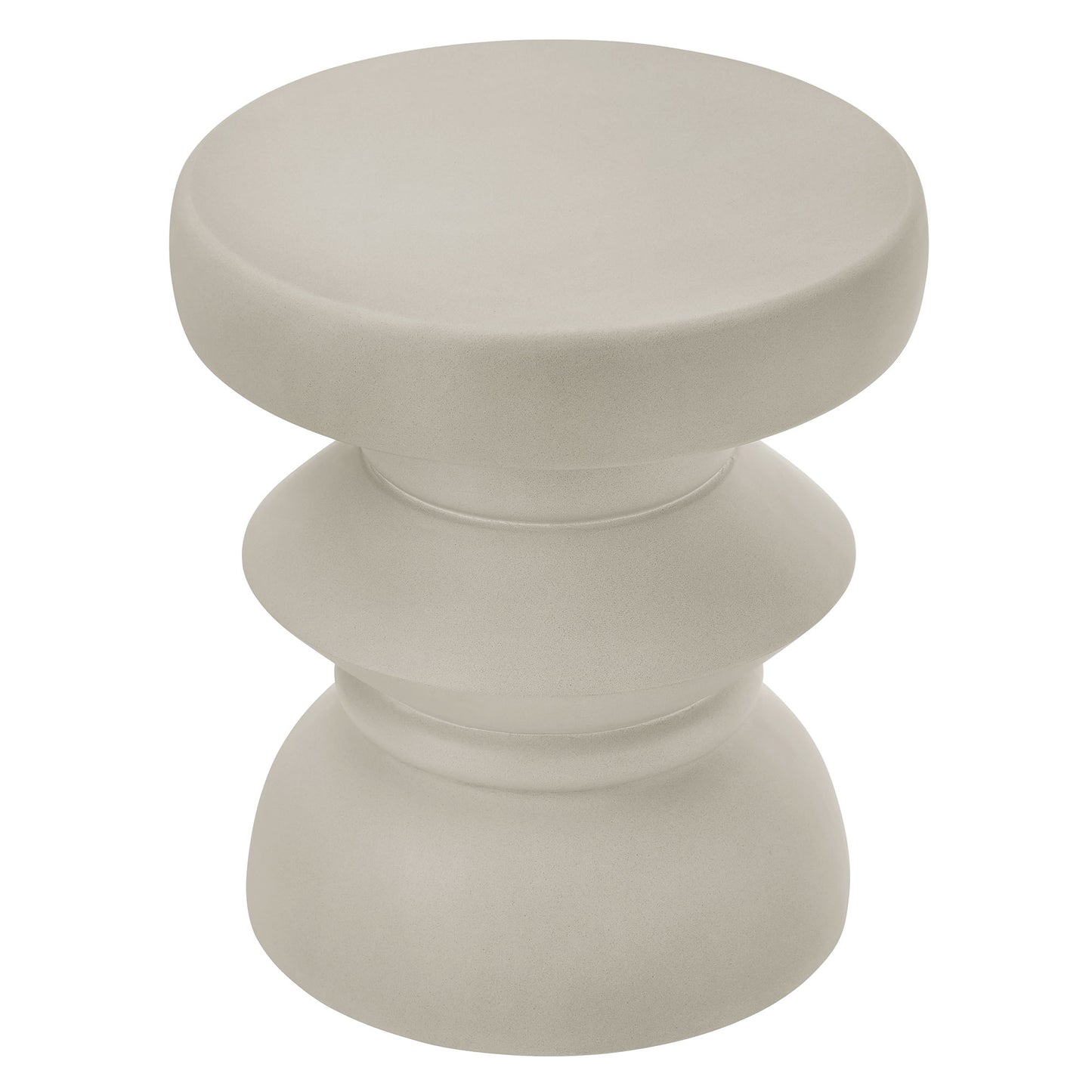 Modway - Terza Indoor - Outdoor Patio Concrete Side Table by Modway  Living Room Tables Gray - EEI-7090-LGR