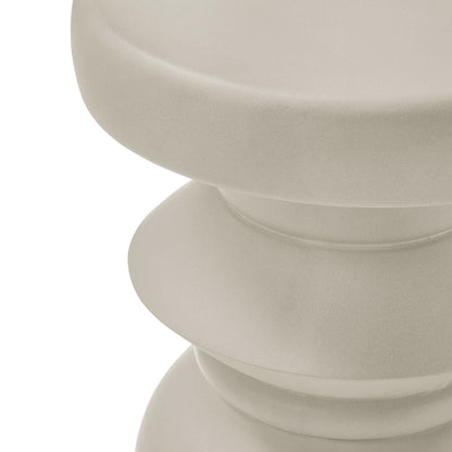 Modway - Terza Indoor - Outdoor Patio Concrete Side Table by Modway  Living Room Tables Gray - EEI-7090-LGR