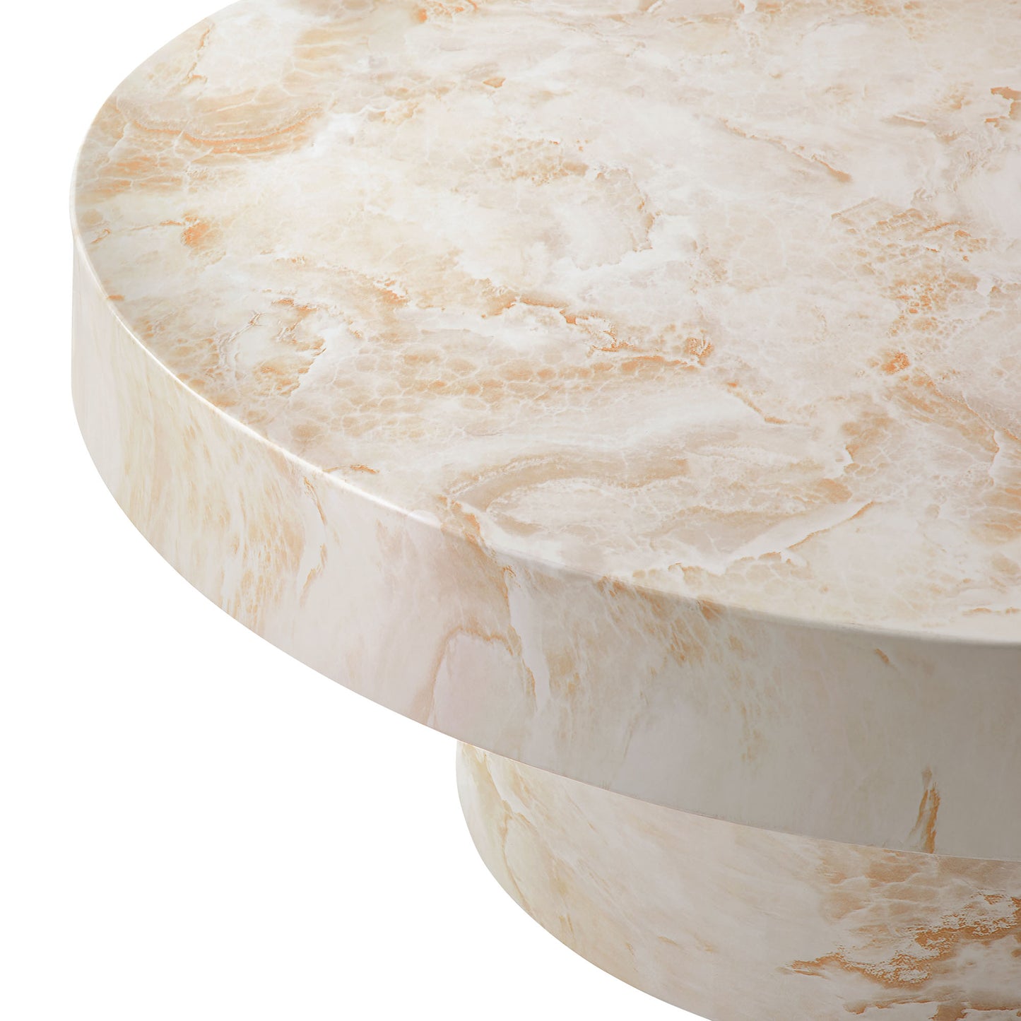 Modway - Alora Indoor - Outdoor Patio Concrete Round Coffee Table by Modway  Living Room Tables Yellow - EEI-7091-HYX