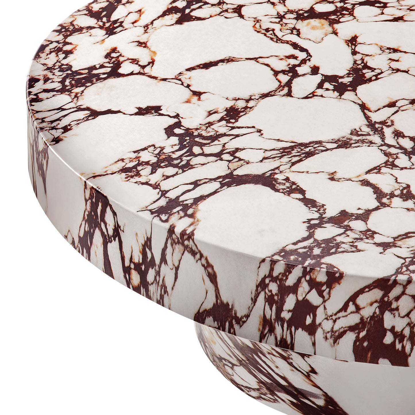 Modway - Alora Indoor - Outdoor Patio Concrete Round Coffee Table by Modway  Living Room Tables Red - EEI-7091-RED