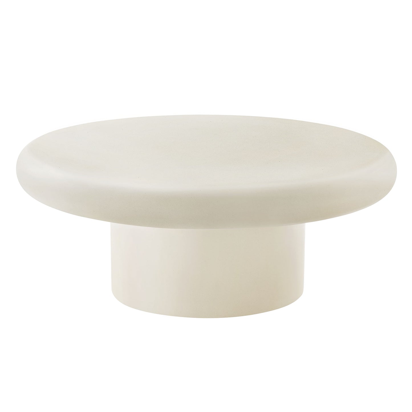 Modway - Argos Indoor - Outdoor Patio Concrete Round Coffee Table by Modway  Outdoor Furniture Bar and Dining White - EEI-7092-WHI