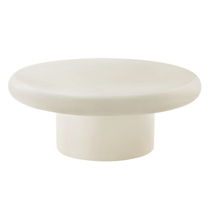 Modway - Argos Indoor - Outdoor Patio Concrete Round Coffee Table by Modway  Outdoor Furniture Bar and Dining White - EEI-7092-WHI