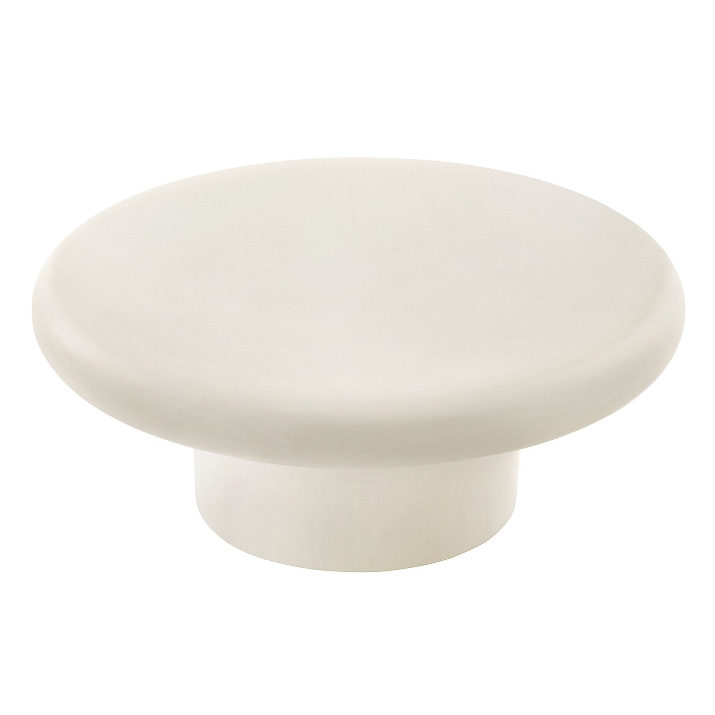 Modway - Argos Indoor - Outdoor Patio Concrete Round Coffee Table by Modway  Outdoor Furniture Bar and Dining White - EEI-7092-WHI