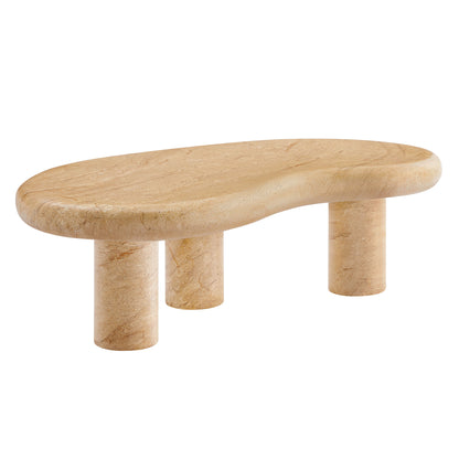 Modway - Elowen Indoor - Outdoor Patio Textured Faux Travertine Coffee Table by Modway  Outdoor Furniture Bar and Dining Brown - EEI-7093-TRV