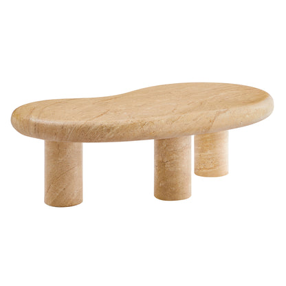 Modway - Elowen Indoor - Outdoor Patio Textured Faux Travertine Coffee Table by Modway  Outdoor Furniture Bar and Dining Brown - EEI-7093-TRV