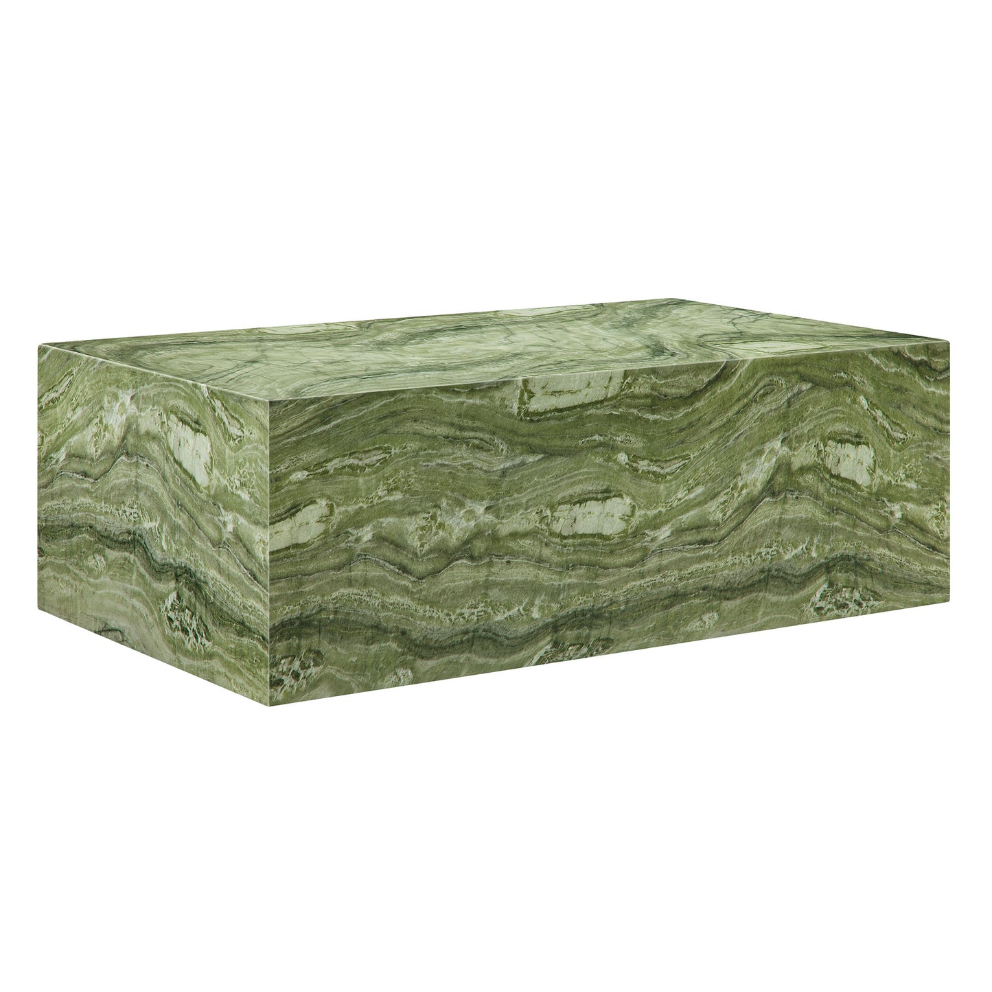 Modway - Jordana Square Plinth Indoor - Outdoor Patio Concrete Coffee Table by Modway  Outdoor Furniture Bar and Dining Green - EEI-7095-GRN