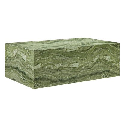 Modway - Jordana Square Plinth Indoor - Outdoor Patio Concrete Coffee Table by Modway  Outdoor Furniture Bar and Dining Green - EEI-7095-GRN