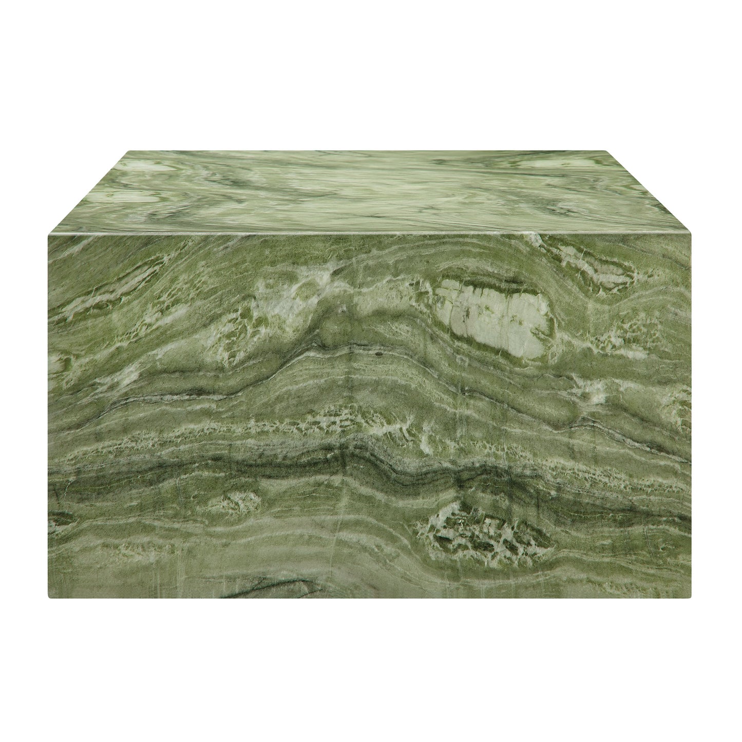 Modway - Jordana Square Plinth Indoor - Outdoor Patio Concrete Coffee Table by Modway  Outdoor Furniture Bar and Dining Green - EEI-7095-GRN