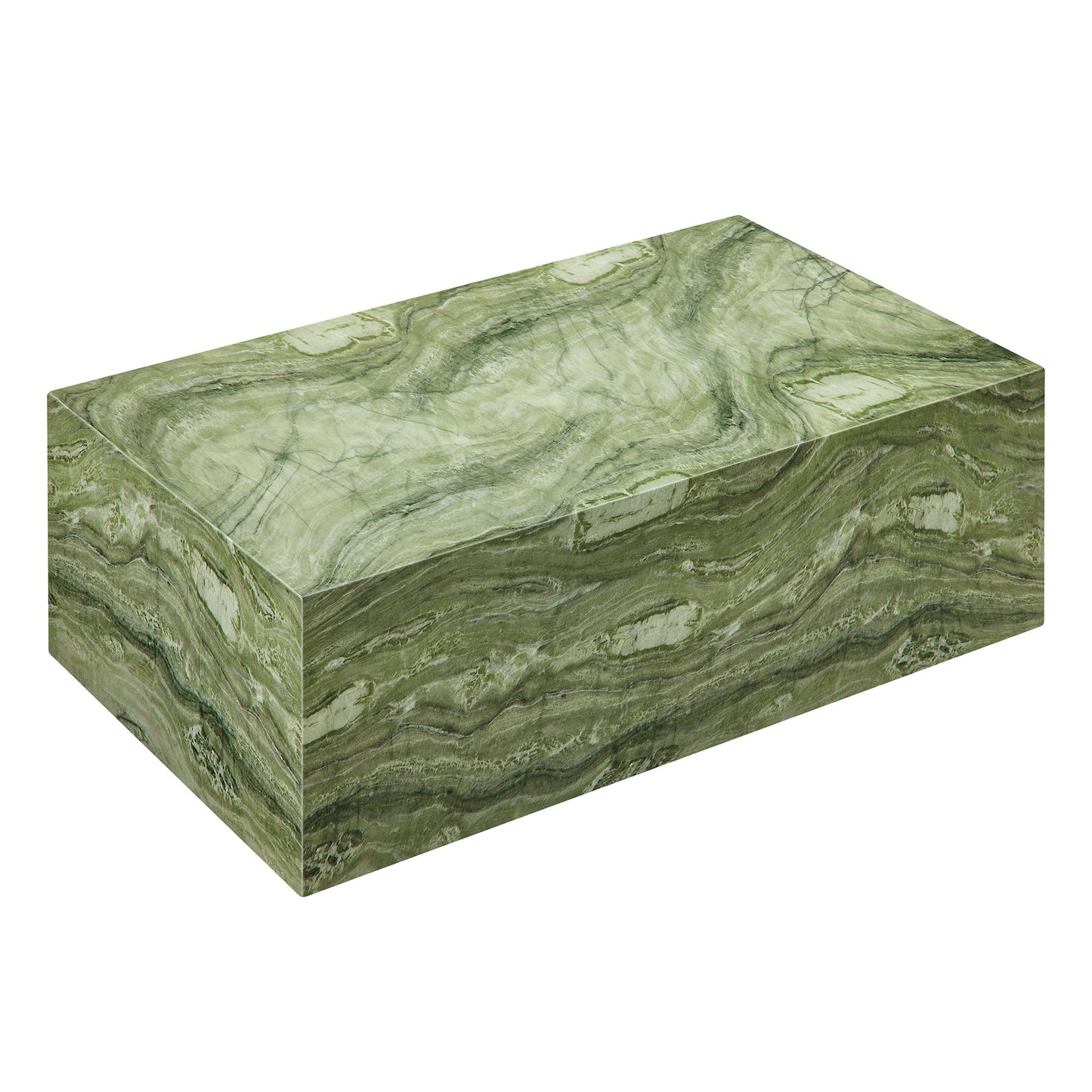 Modway - Jordana Square Plinth Indoor - Outdoor Patio Concrete Coffee Table by Modway  Outdoor Furniture Bar and Dining Green - EEI-7095-GRN