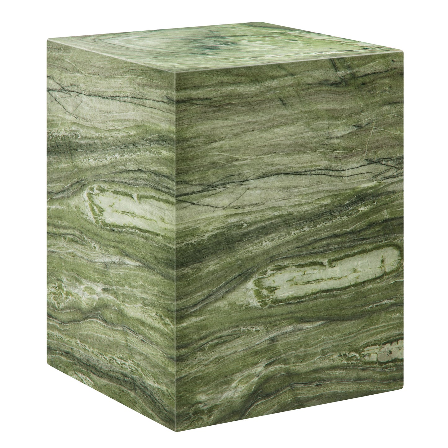 Modway - Jordana Square Plinth Indoor - Outdoor Patio Concrete Side Table by Modway  Outdoor Furniture Bar and Dining Green - EEI-7096-GRN