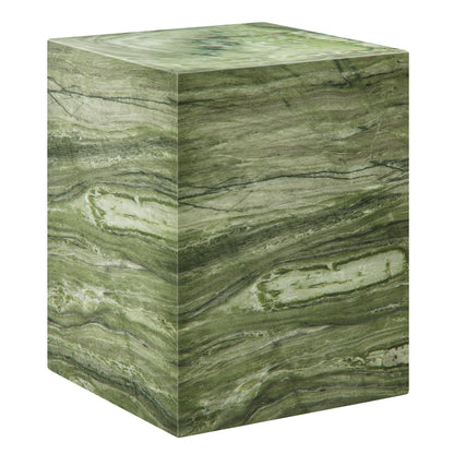 Modway - Jordana Square Plinth Indoor - Outdoor Patio Concrete Side Table by Modway  Outdoor Furniture Bar and Dining Green - EEI-7096-GRN
