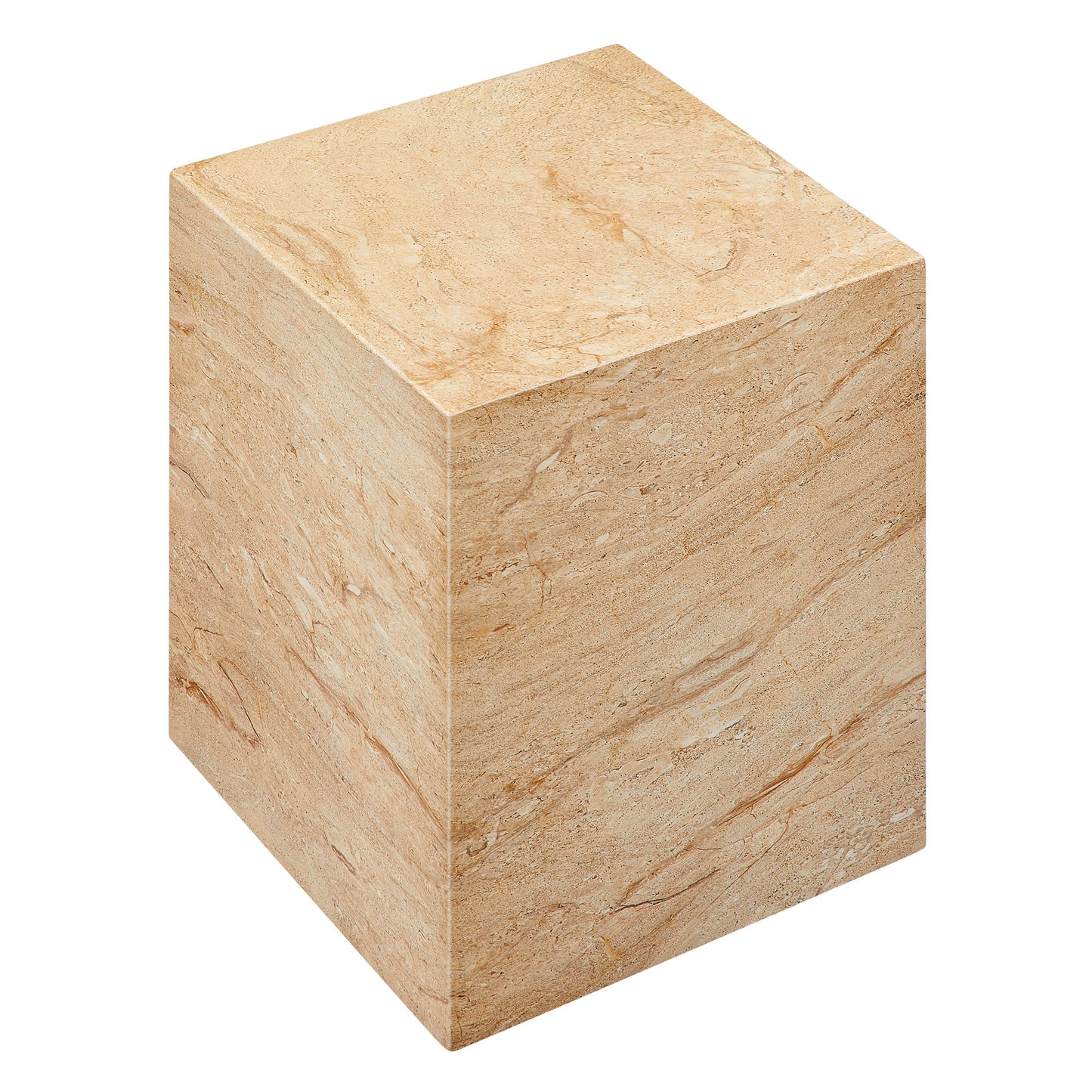 Modway - Jordana Square Plinth Indoor - Outdoor Patio Concrete Side Table by Modway  Outdoor Furniture Bar and Dining Brown - EEI-7096-TRV