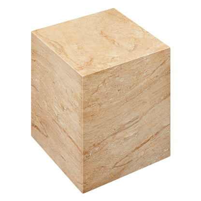 Modway - Jordana Square Plinth Indoor - Outdoor Patio Concrete Side Table by Modway  Outdoor Furniture Bar and Dining Brown - EEI-7096-TRV