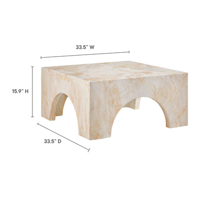 Modway - Valen Indoor - Outdoor Patio Arched Concrete Coffee Table by Modway  Outdoor Furniture Bar and Dining Yellow - EEI-7097-HYX