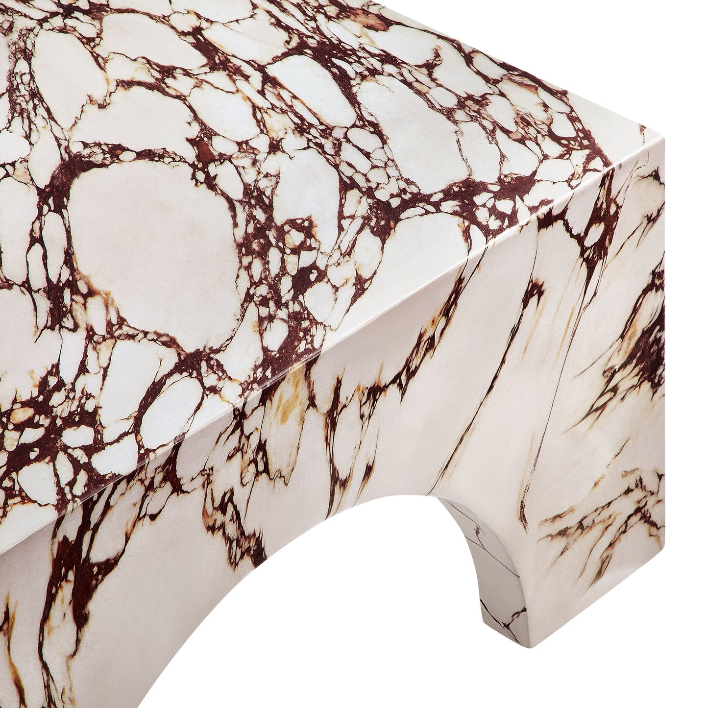 Modway - Valen Indoor - Outdoor Patio Arched Concrete Coffee Table by Modway  Outdoor Furniture Bar and Dining Red - EEI-7097-RED