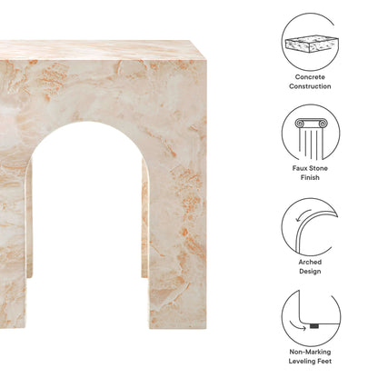 Modway - Valen Square Indoor - Outdoor Patio Arched Concrete Side Table by Modway  Outdoor Furniture Bar and Dining Yellow - EEI-7098-HYX