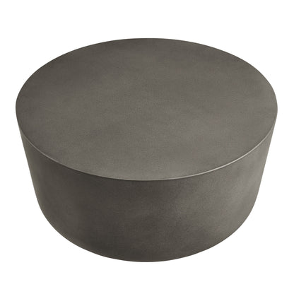 Modway - Brion Round Indoor - Outdoor Patio Concrete Coffee Table by Modway  Outdoor Furniture Bar and Dining Gray - EEI-7099-GRY