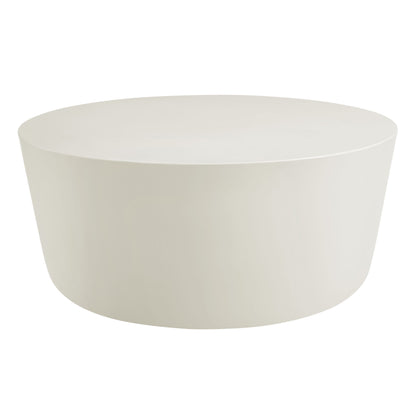 Modway - Brion Round Indoor - Outdoor Patio Concrete Coffee Table by Modway  Outdoor Furniture Bar and Dining White - EEI-7099-WHI