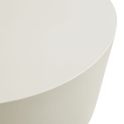 Modway - Brion Round Indoor - Outdoor Patio Concrete Coffee Table by Modway  Outdoor Furniture Bar and Dining White - EEI-7099-WHI