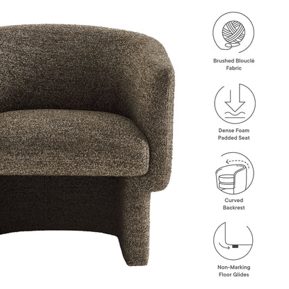 Modway - Muse Boucle Fabric Barrel Accent Chair by Modway  Living Room Sofas and Armchairs Gray - EEI-7100-ATQ