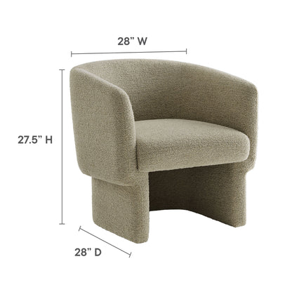 Modway - Muse Boucle Fabric Barrel Accent Chair by Modway  Living Room Sofas and Armchairs Oatmeal - EEI-7100-CRK
