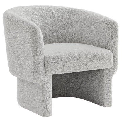 Modway - Muse Boucle Fabric Barrel Accent Chair by Modway  Living Room Sofas and Armchairs White - EEI-7100-NPT