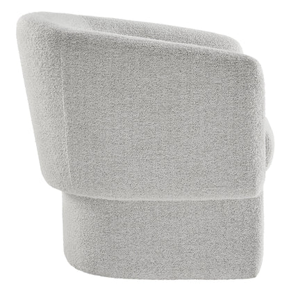 Modway - Muse Boucle Fabric Barrel Accent Chair by Modway  Living Room Sofas and Armchairs White - EEI-7100-NPT