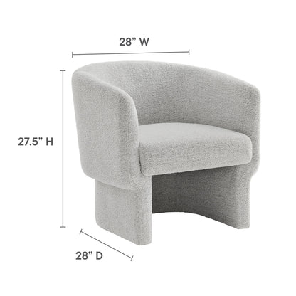 Modway - Muse Boucle Fabric Barrel Accent Chair by Modway  Living Room Sofas and Armchairs White - EEI-7100-NPT